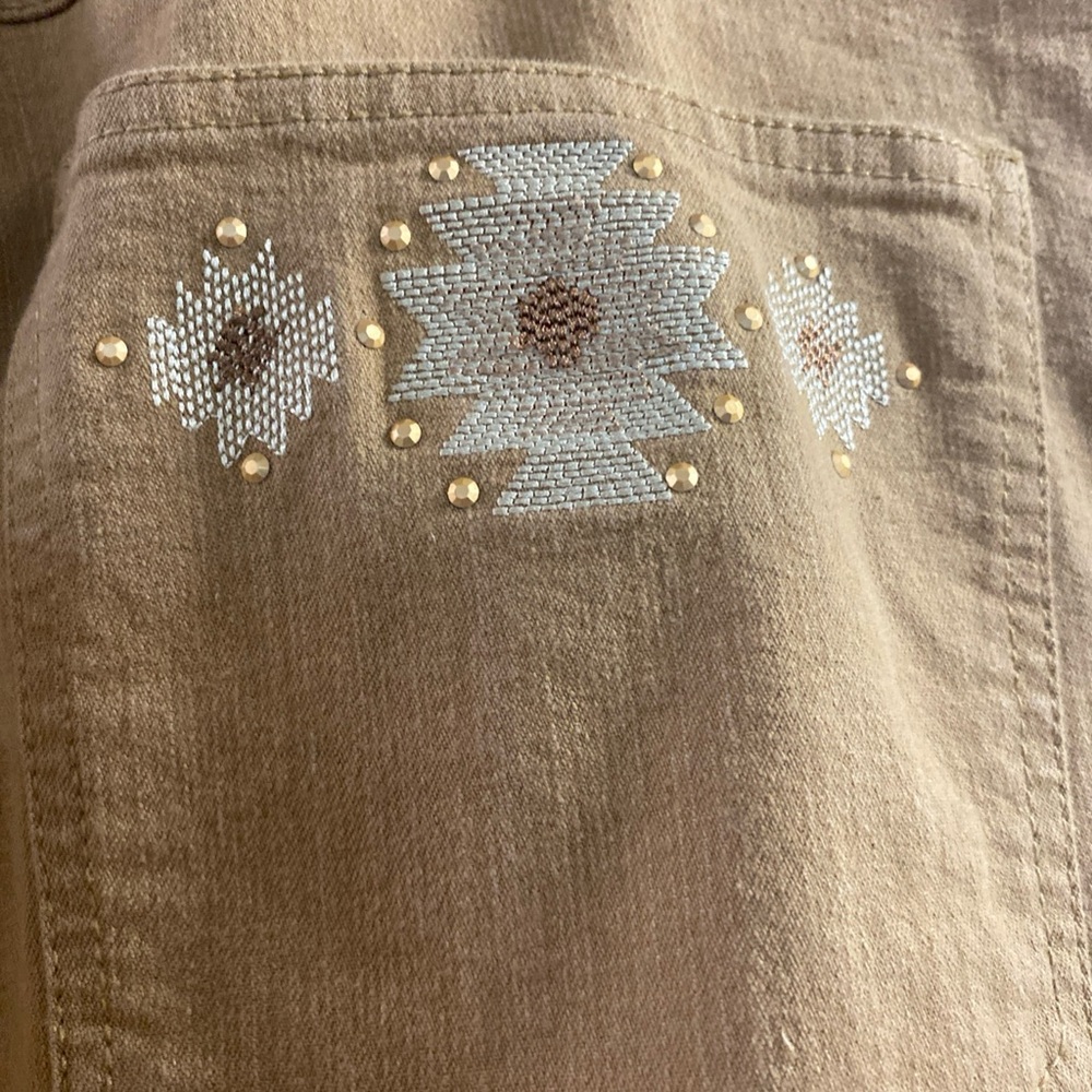 Ruby Rd. Women's Tan Straight Leg Jeans - Picture 5 of 5